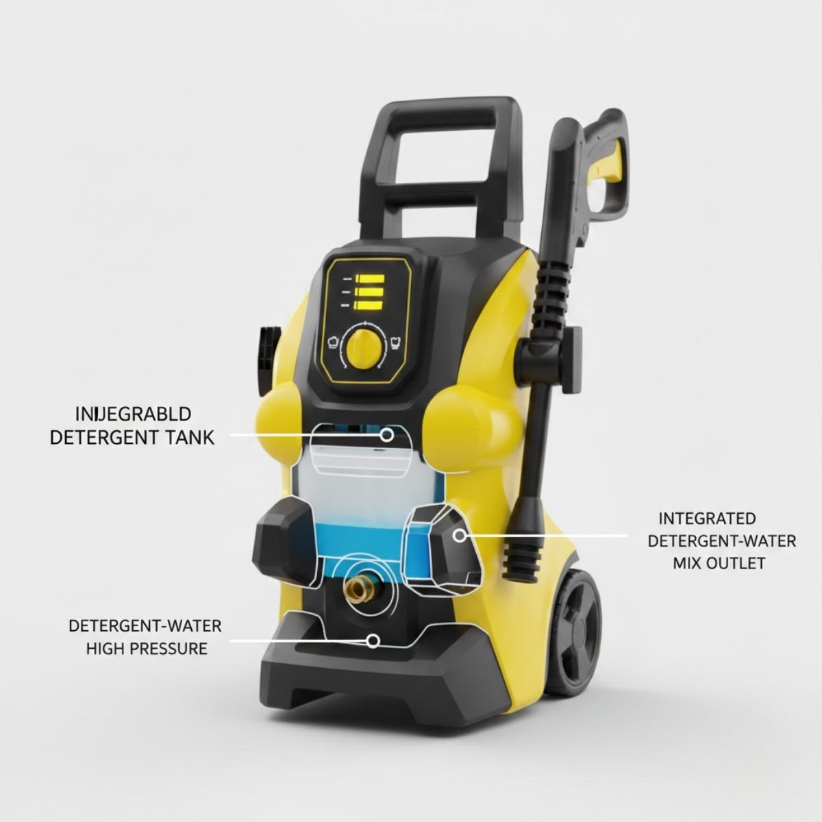 Rezervor integrat pentru detergent